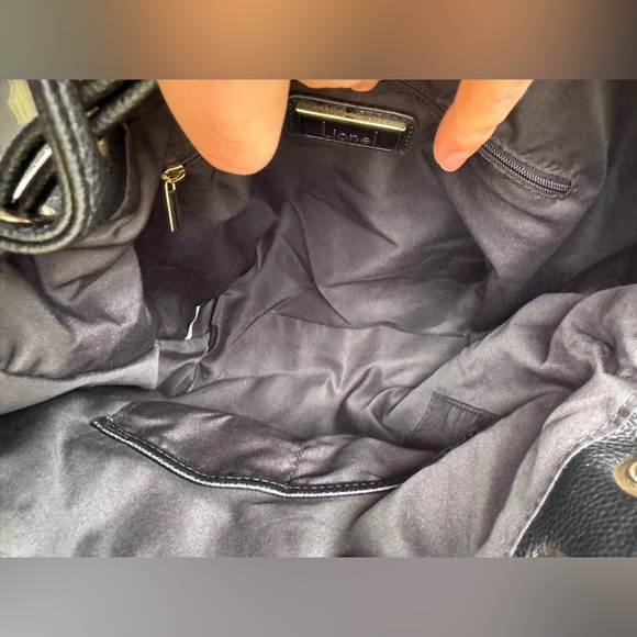 Lionel Brown & Black & Cream Color Backpack Travel Bag Soft Faux Leather - Picture 15 of 16